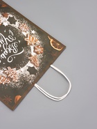 Пакет бумажный подарочный новогодний крафт «Верь в чудеса» 32?26?11 см (комплект 2 шт) - фото 58015064