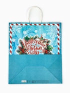 Пакет бумажный подарочный новогодний крафт «С Новым годом» 32×17.5×37 см 10576071