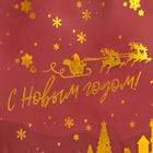 Пакет бумажный подарочный новогодний с тиснением, «На встречу Новому Году» 16×12×6 см - Фото 2