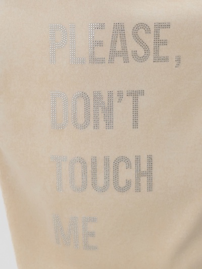 Футболка женская из вареного хлопка Mist Don't touch me, размер 44 (M), цвет молочный