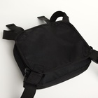 Сумка нагрудная на молнии, 2 наружных кармана, 21×3.5×16 см, чёрная - Фото 12