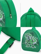 Рюкзак детский «Динозавр», Выбражулька, на молнии, 20.5×9×23 см, зелёный - Фото 5