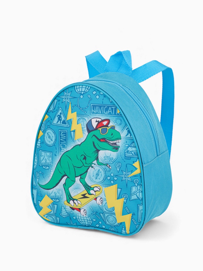 Рюкзак детский «Крутой динозавр», на молнии, «Выбражулька», 20.5×9×23 см, голубой