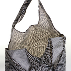 Сумка хозяйственная на кнопке, складная, чёрная, белая - Фото 3