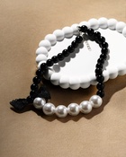 Бусы «Бантик», крупный жемчуг, шар №12-18, черно-белые, 41 см - Фото 6