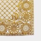 Салфетка ажурная для стола ПВХ «Подсолнухи», 45×30 см, цвет золотой - фото 3153307