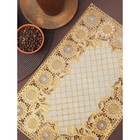 Салфетка ажурная для стола ПВХ «Подсолнухи», 45×30 см, цвет золотой - Фото 5