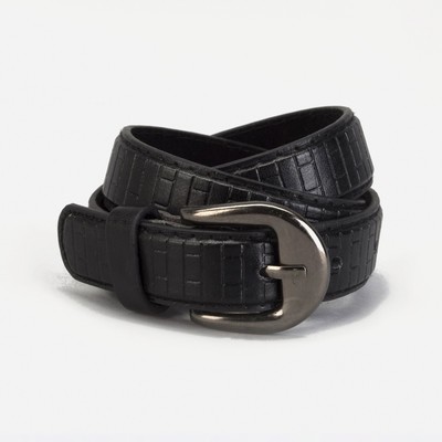 Ремень детский, ширина 2.2 см, винт, пряжка металл, чёрный