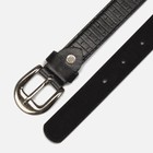 Ремень детский, ширина 2.2 см, винт, 2 строчки, пряжка металл, чёрный - Фото 3