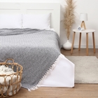 Плед с кисточками «Этель» Diamond, 220×240 см, чёрный - Фото 1