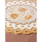 Салфетка сервировочная на стол «Букет», ажурная, d=30 см, цвет золото - Фото 4