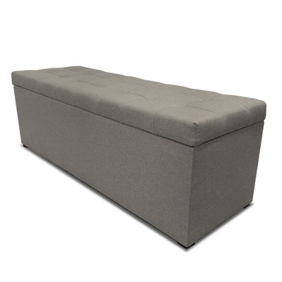 Пуф, с ящиком для хранения, с утяжкой, 1200×400×420 мм, велюр ultra, цвет sand