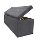 Пуф, с ящиком для хранения, с утяжкой, 1200×400×420 мм, рогожка savana plus, цвет ash - фото 114757424 Пуф, с ящиком для хранения, с утяжкой, 1200×400×420 мм, рогожка savana plus, цвет ash - фото 114757424