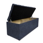 Пуф, с ящиком для хранения, с утяжкой, 1200×400×420 мм, велюр dakota, цвет denim - фото 114757441 Пуф, с ящиком для хранения, с утяжкой, 1200×400×420 мм, велюр dakota, цвет denim - фото 114757441