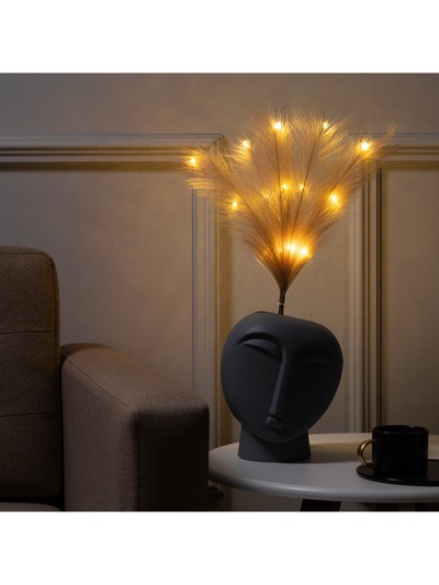 Ветка светодиодная бежевая, 56 см, 15 LED, батарейки ААх2 (не в комплекте), свечение теплое белое