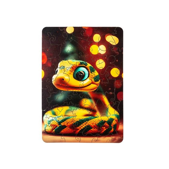 Пазл фигурный «Змейка малыш», 51 деталь - Фото 1