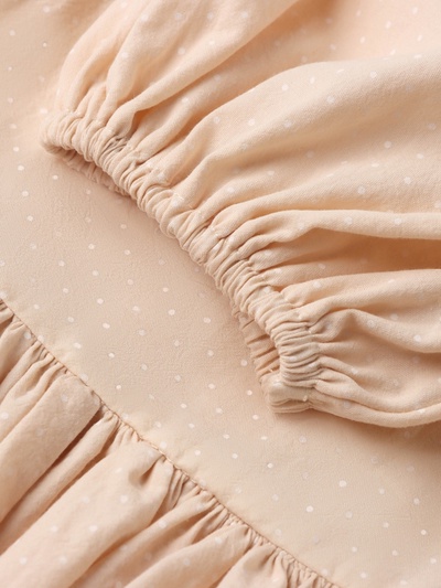 Платье нарядное для девочки с подъюбником MINAKU: PartyDress, цвет молочный, рост 116 см