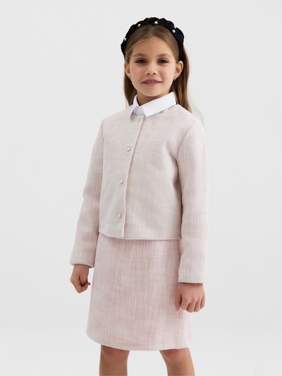 Жакет для девочки, MINAKU :Party Dress, цвет розовый, рост 128 см