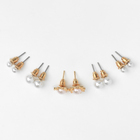 Набор 6 предметов: серьги 5 пар, 1 браслет «Жемчужное солнце», белый в золоте - Фото 3