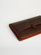 Портмоне-клатч мужской на молнии, с ручкой, наружный карман, коричневое - Фото 3