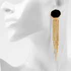 Серьги с эмалью «Валькирия» струящийся дождь, цвет золото - Фото 1