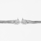 Серьги с эмалью «Валькирия» струящийся дождь, цвет серебро - Фото 3