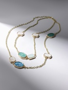 Бусы «Бирюзовый мир» цепочка, зелено-голубые в зол, 45 см - Фото 2