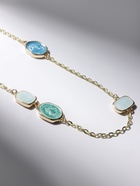 Бусы «Бирюзовый мир» цепочка, зелено-голубые в зол, 45 см - Фото 3