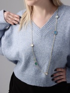 Бусы «Бирюзовый мир» цепочка, зелено-голубые в зол, 45 см - Фото 4