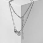 Цепочка с подвеской «Стилистика», цвет серебро, 40 см - Фото 3