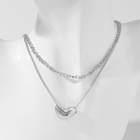 Цепочка с подвеской «Стилистика», цвет серебро, 40 см - Фото 2