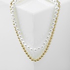 Бусы «Олимпия» с жемчугом, две нити, цвет золото, 45 см - Фото 6