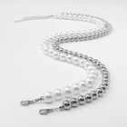 Бусы «Олимпия» с жемчугом, две нити, цвет серебро, 45 см - Фото 3