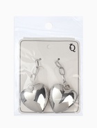 Серьги металл «Сердце» пленительность, цвет серебро 10470914