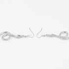 Серьги висячие со стразами «Змея» извивающаяся, цвет серебро - Фото 2