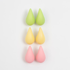 Серьги капля QF «Гламур», набор 3 пары, разноцветный, матовый - Фото 3