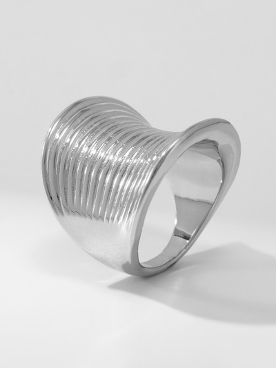 Кольцо металл «Тренд» пружинка, цвет серебро, размер 16