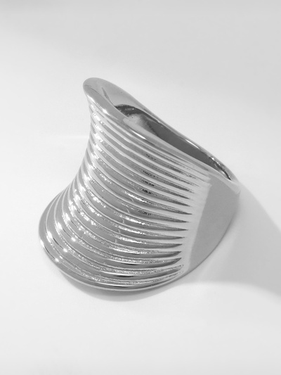 Кольцо металл «Тренд» пружинка, цвет серебро, размер 16