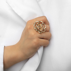 Кольцо металл «Цветок» роза, цвет золото, размер 17 - Фото 2