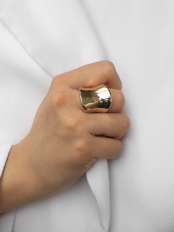 

Кольцо металл «Тренд» вогнутое, цвет золото, размер 16