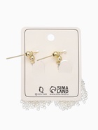 Серьги металл «Цепи» сборка мини, цвет серебряно-золотой - фото 809473402