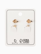 Серьги металл «Цепь» полукруг, звено, цвет золото с серебром  (артикул 10546259)  большой выбор товаров оптом и в розницу по низким ценам с доставкой