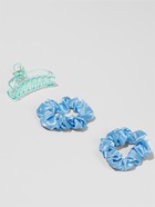 Мягкие бигуди «Волшебный локон», 4 предмета: бигуди, резинки 2 шт., крабик, голубые - Фото 3