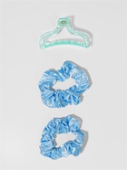 Мягкие бигуди «Волшебный локон», 4 предмета: бигуди, резинки 2 шт., крабик, голубые - Фото 4