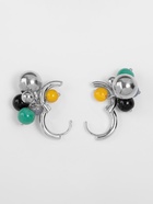 Серьги со съёмным элементом «Трансформер» горсть, цветные в серебре - Фото 6