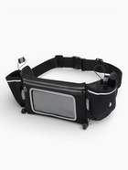 Сумка поясная туристическая, влагозащитная, 52×13 см, черная - Фото 1