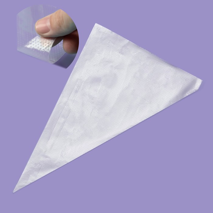 Кондитерский мешок одноразовый, 100 шт., 30×19.5 см, размер М, прозрачный - Фото 1