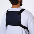 Сумка нагрудная на молнии, 2 наружных кармана, 21×3.5×16 см, синяя - Фото 5