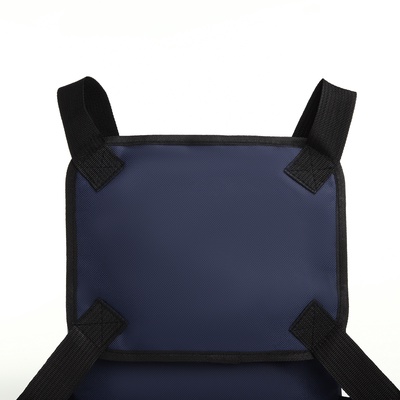 Сумка нагрудная на молнии, 2 наружных кармана, 21×3.5×16 см, синяя