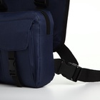 Сумка нагрудная на молнии, 2 наружных кармана, 21×3.5×16 см, синяя - Фото 10